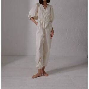 NEW JUAN DE DIOS guayacan cotton bio jumpsuit in ivory